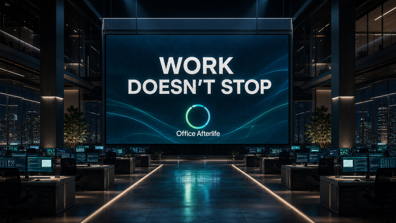 Office Afterlife enterprise continuity campaign visual